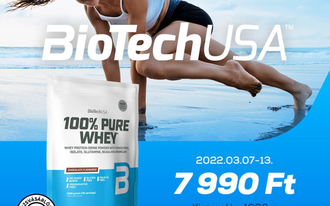 BioTech USA 100% Pure Whey tejsavófehérje-komplex