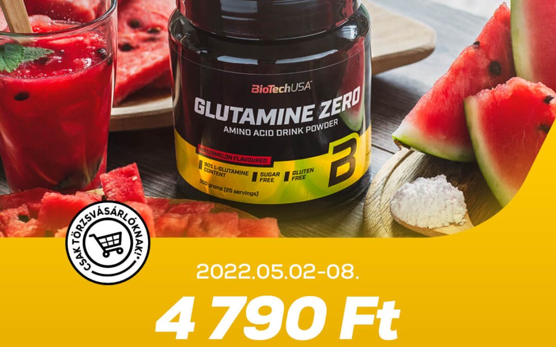 BioTechUSA: Glutamine Zero ízesített por formula