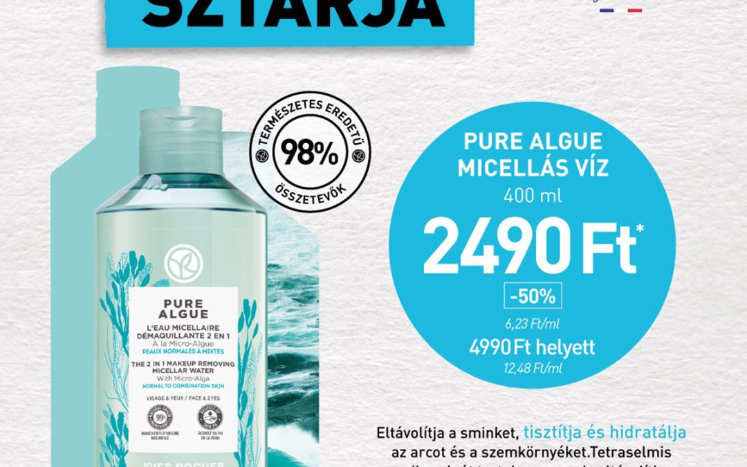 Yves Rocher: PURE ALGUE MICELLÁS VÍZ 400 ml