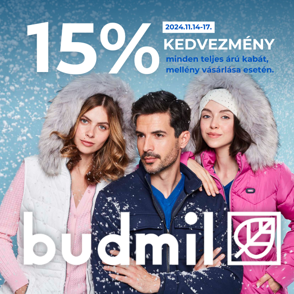 Budmil: 15% kedvezmény