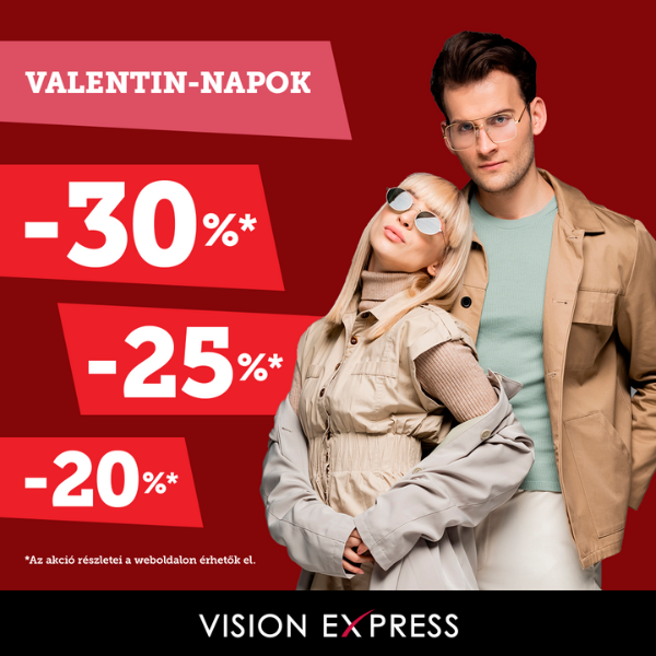 Vision Express: Valentin-napok & Napszemüveg akciók