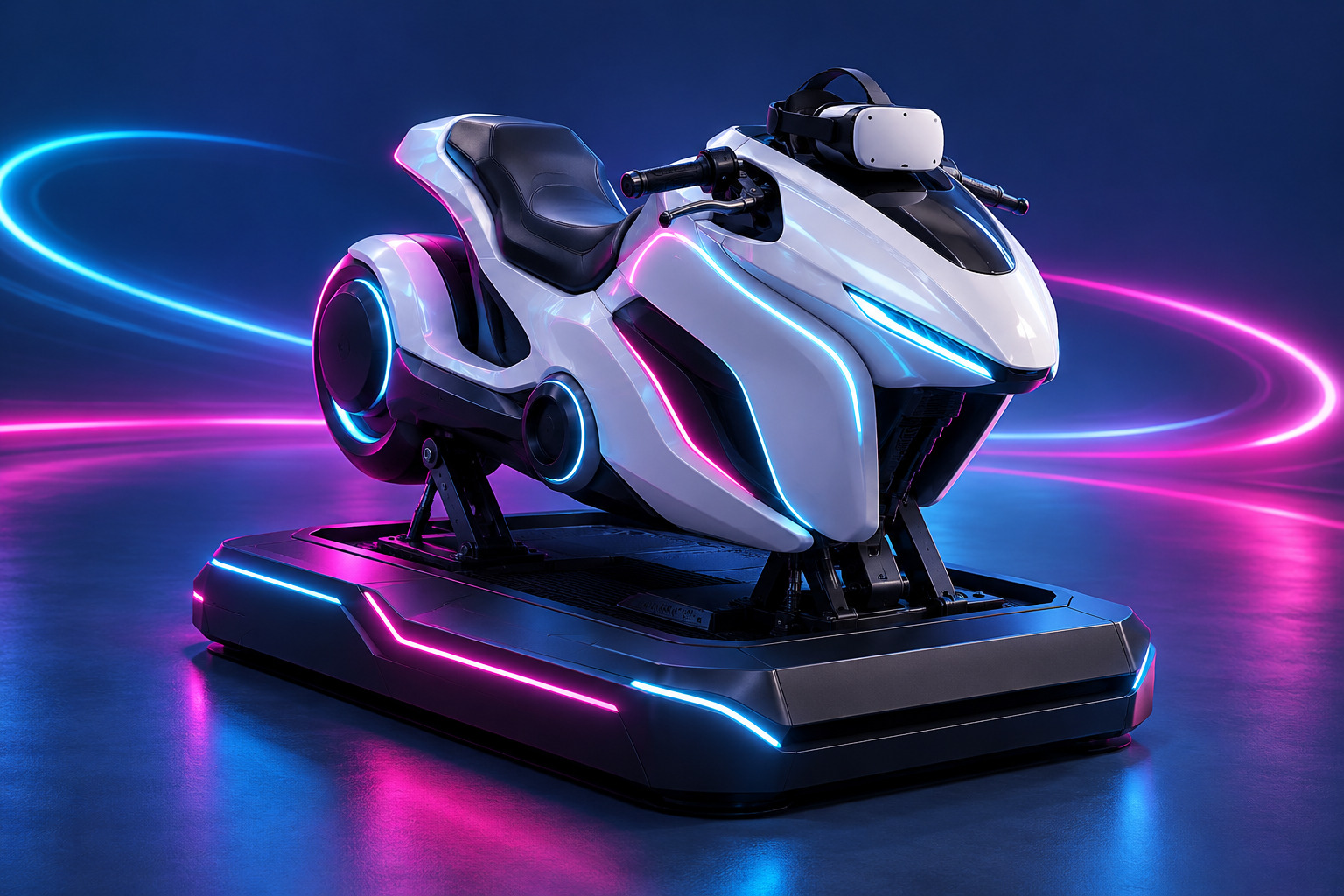 Motoros VR-szimulátor – generált illusztráció